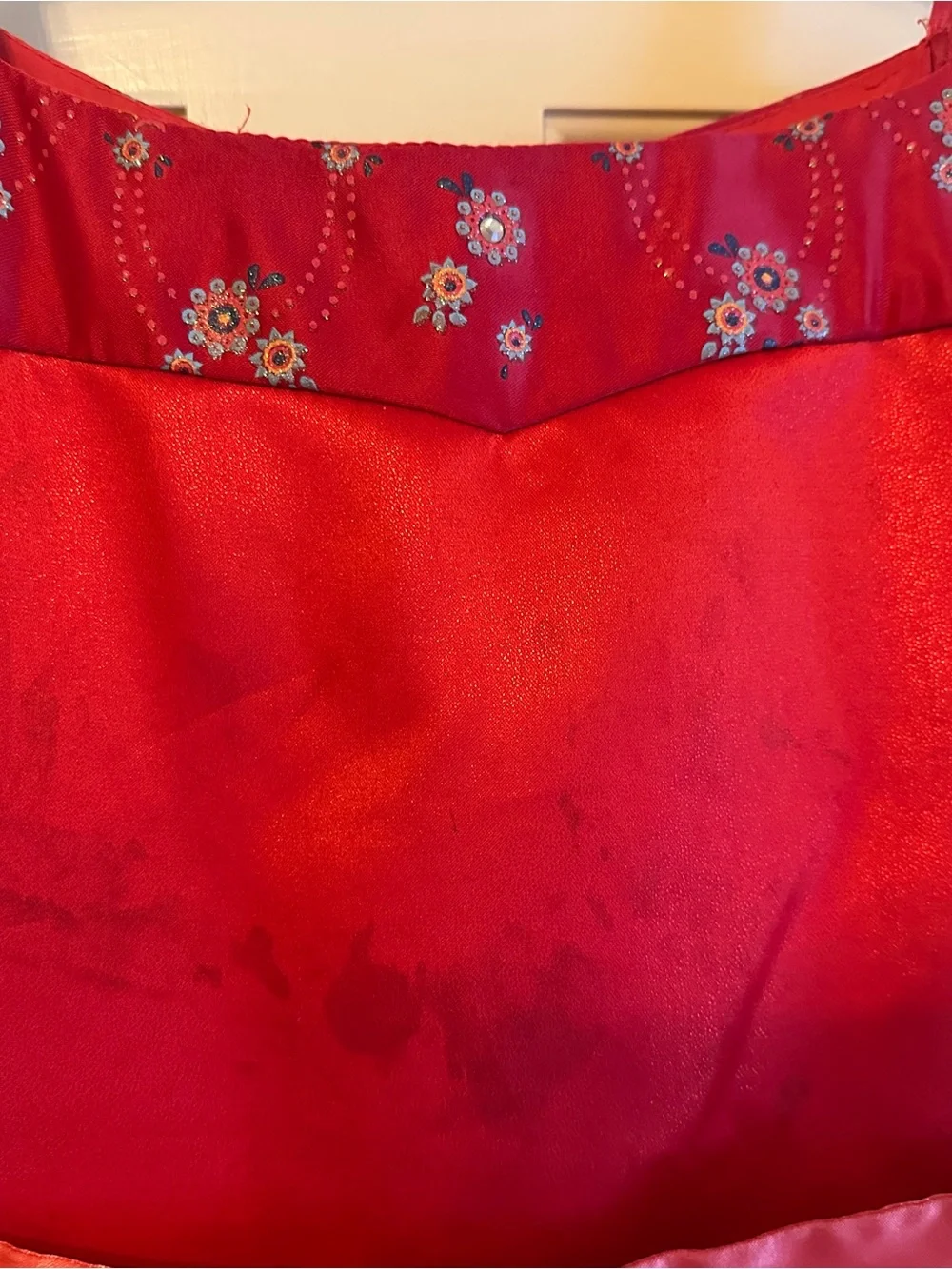 Disney Elena if Avalor Red Floral Off-Shoulder Party Dress for Girls costume